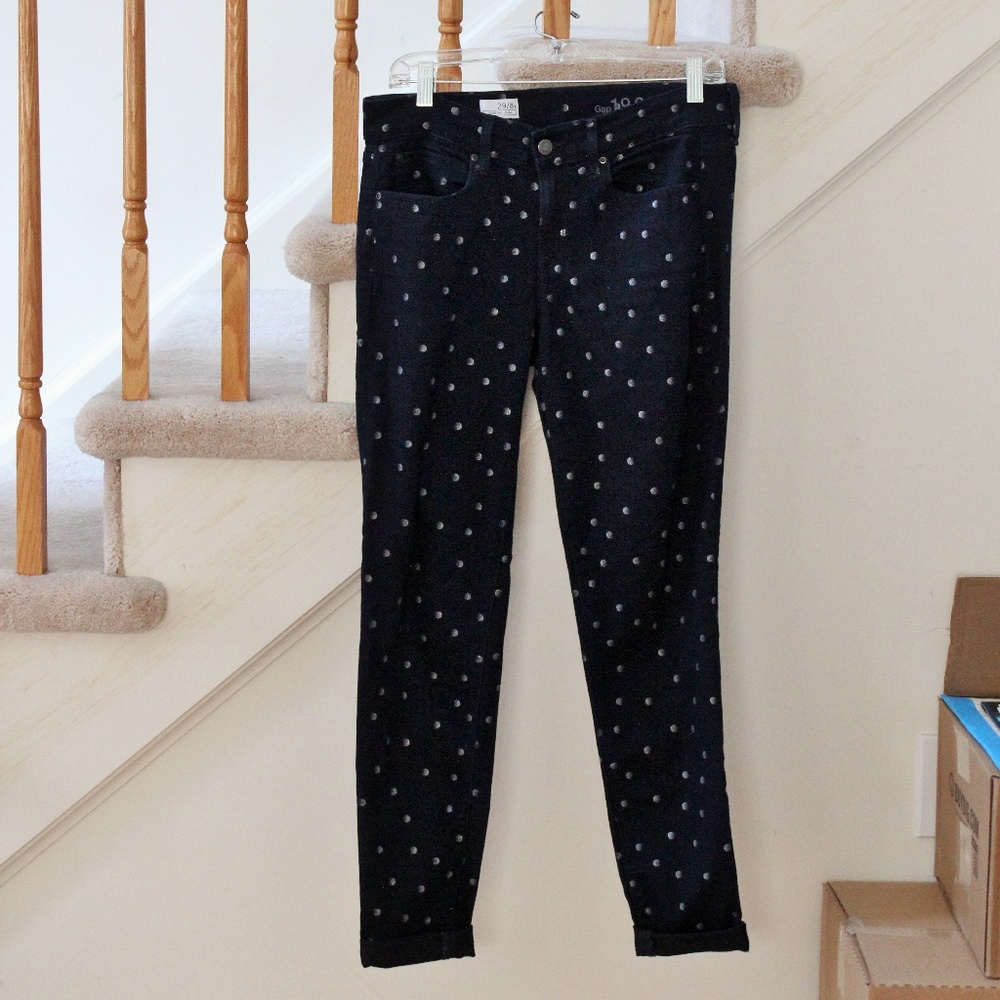 GAP Dark Blue Jegging with Polka Dots